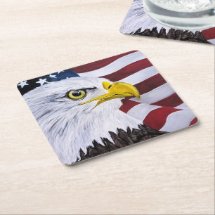 King of the Skies Painting by Alfred Fox Square Paper Coaster