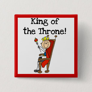 King of the Throne 2 Inch Square Button