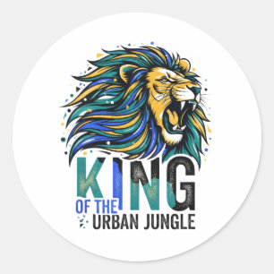 King of the Urban Jungle Classic Round Sticker