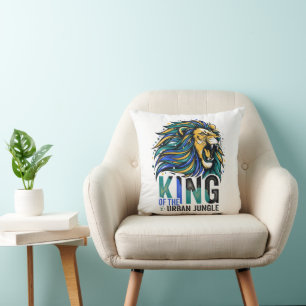 King of the Urban Jungle Throw Pillow