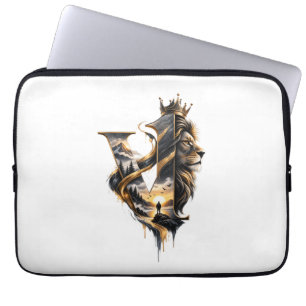 King of the Wild Lion Adventure Laptop Sleeve
