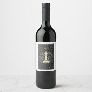 King Or Emperor Magic Occult Tarot Cards Wine Label
