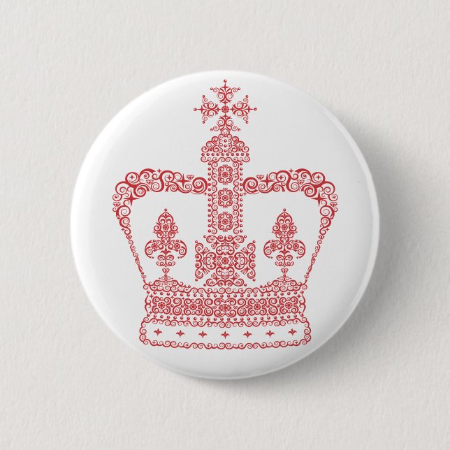 King or Queen Crown 2 Inch Round Button (Front)