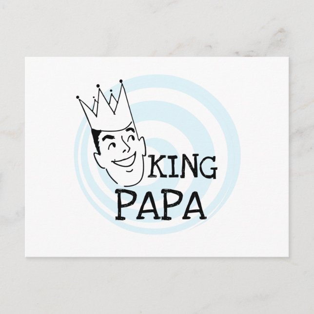 King Papa T-shirts and Gifts Postcard (Front)