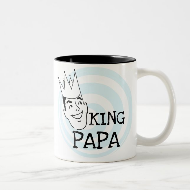 King Papa T-shirts and Gifts Two-Tone Coffee Mug (Right)