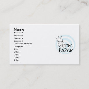 King Papaw T-shirts and Gifts Business Card