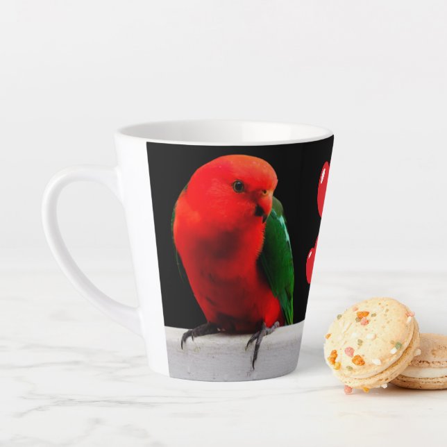 King Parrots in Love Latte Mug (In Situ)