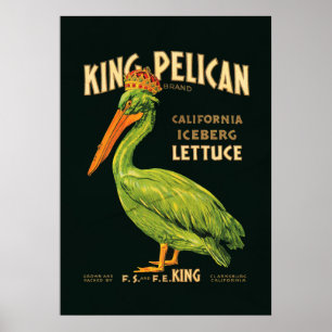 King Pelican Iceberg Lettuce Poster