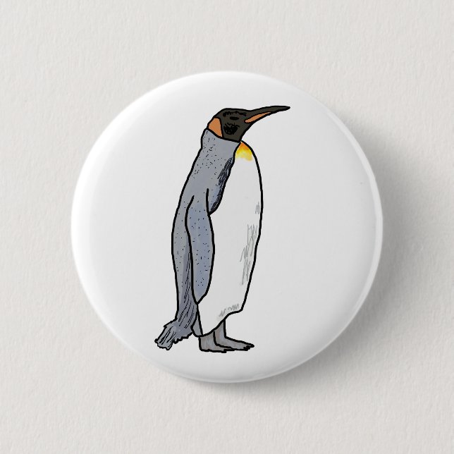 King Penguin 2 Inch Round Button (Front)