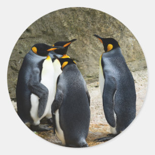 King Penguin Classic Round Sticker