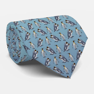King Penguin Frenzy Tie (Sky Blue Mix)