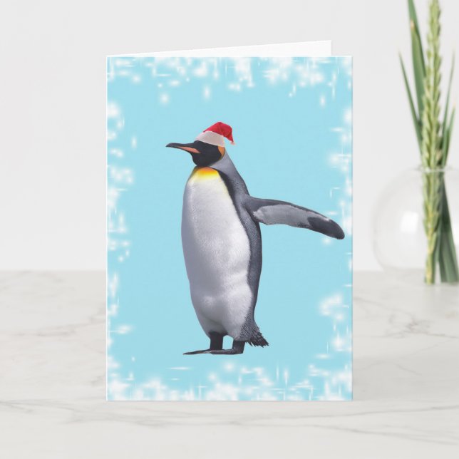 king penguin New year2 Holiday Card (Front)