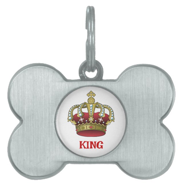 King Personalize Pet ID Tag (Front)