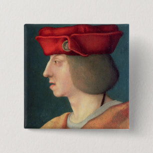 King Philip I `The Handsome' of Spain 2 Inch Square Button