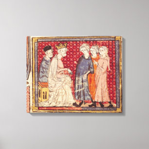 King Philippe I , Grandes Chroniques de France Canvas Print