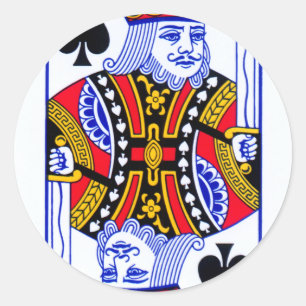 King Playing Card Classic Round Sticker