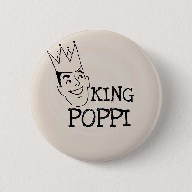 King Poppi T-shirts and Gifts 2 Inch Round Button (Front)