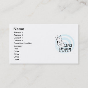 King Poppi T-shirts and Gifts Business Card