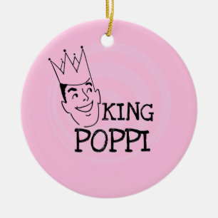 King Poppi T-shirts and Gifts Ceramic Ornament