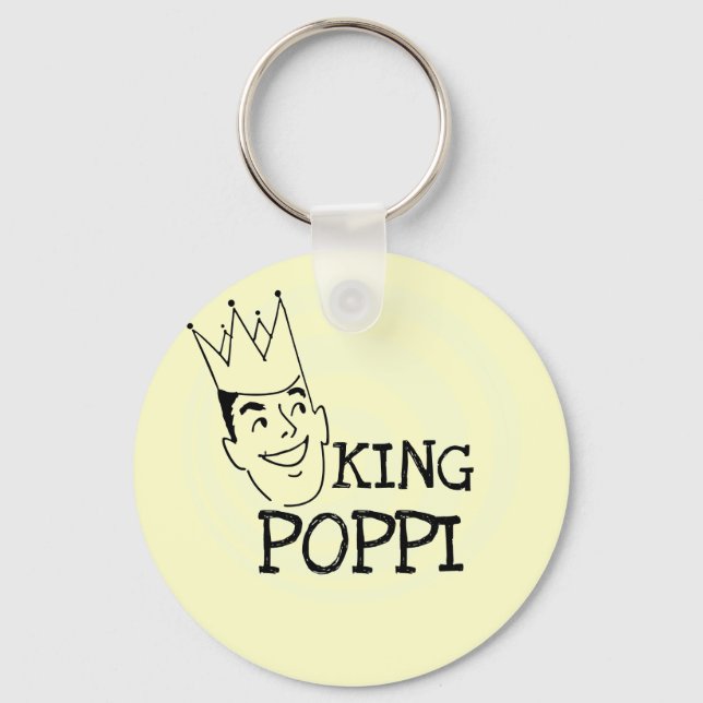 King Poppi T-shirts and Gifts Keychain (Front)
