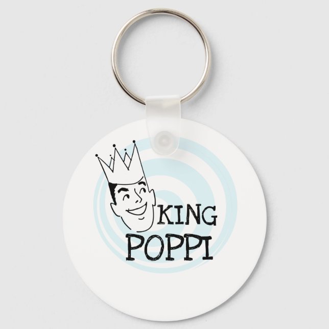 King Poppi T-shirts and Gifts Keychain (Front)