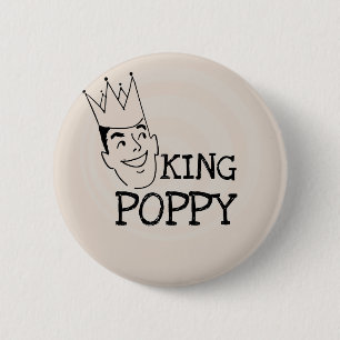 King Poppy T-shirts and Gifts 2 Inch Round Button