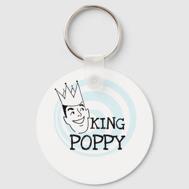 King Poppy T-shirts and Gifts Keychain (Front)