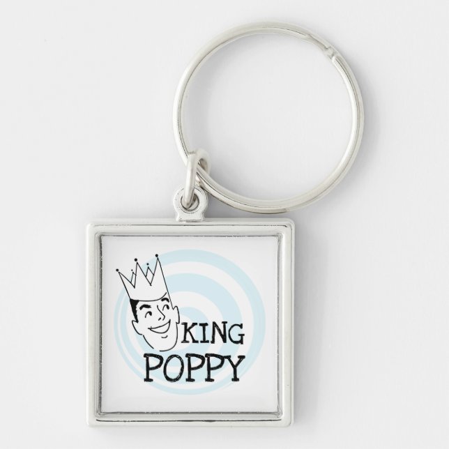 King Poppy T-shirts and Gifts Keychain (Front)