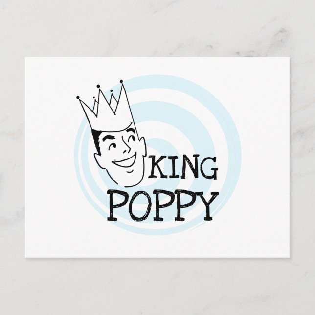King Poppy T-shirts and Gifts Postcard (Front)