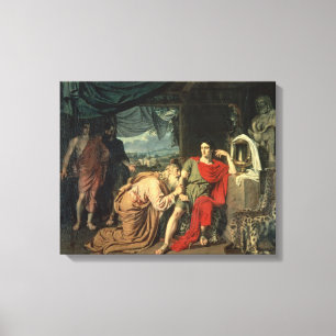 King Priam begging Achilles for return of Canvas Print
