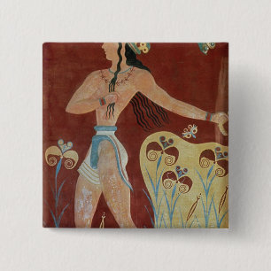 King-Priest or Prince with Lilies 2 Inch Square Button
