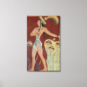 King-Priest or Prince with Lilies Canvas Print