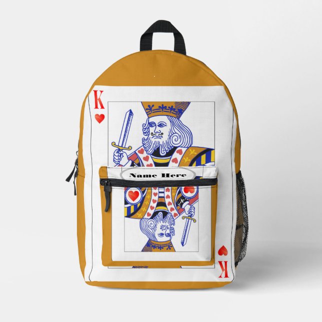 King Printed Backpack (Front)