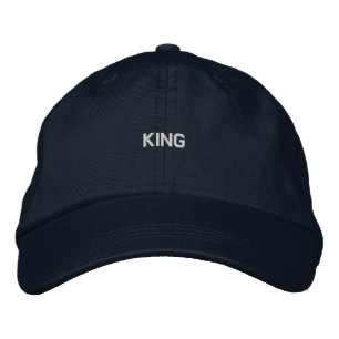 King Printed Text Handsome-Hat for Charming Men's  Embroidered Hat