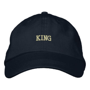 KING Printed text Name Embroidered Hat Cap