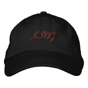 King Printed Text Name Gift your loved one Superb Embroidered Hat