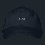 KING Printed versatile accessory for any wardrobe Embroidered Hat<br><div class="desc">Embrace your inner monarch with this navy cap,  showcasing "KING" in bold embroidery. The adjustable cotton design ensures comfort and a great fit,  making it a versatile accessory for any wardrobe.</div>