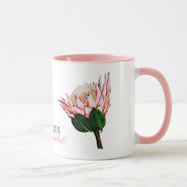 King Protea Beautiful Life Mug (Right)