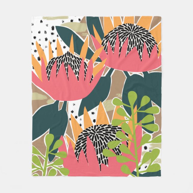 King Protea I Fleece Blanket (Front)