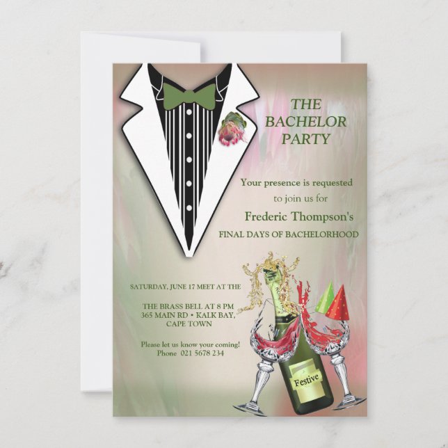 King Protea's Tuxedo Corsage (Front)