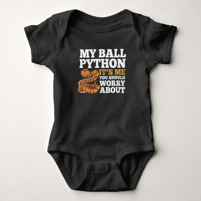 King Python Snake Funny Snake Owner Quote Baby Bodysuit (Front)