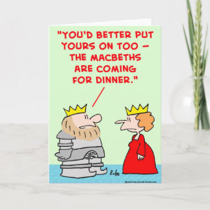 king queen armour macbeths dinner shakespeare card