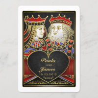 King & Queen Black Gold Vegas Together With Invite