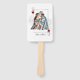 King queen couple card hand fan