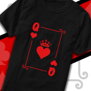 King Queen Matching Couple Costume Queen of Hearts T-Shirt