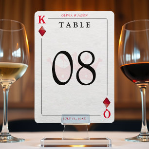 King & Queen of Diamonds Jouer Carte Numéro de tab