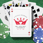 King & Queen of Hearts Casino Poker Card<br><div class="desc">Cool king and queen of hearts playing card wedding favour playing cards.  Personalize it with your event details.  Great for a poker or Las Vegas themed celebration.</div>