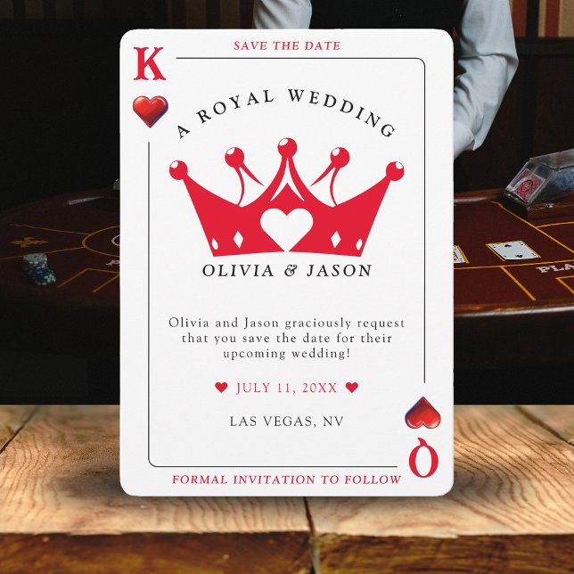 King & Queen of Hearts Casino Poker Card Wedding (King & Queen of Hearts Casino Poker Card Wedding
)