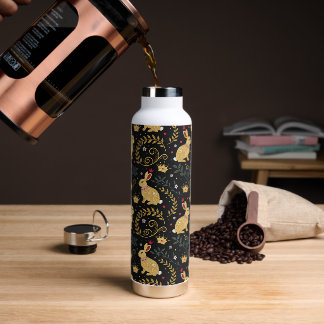 King & Queen of Hearts Rabbits Water Bottle