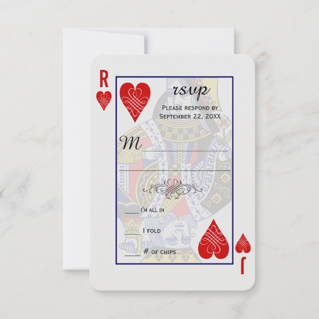 King Queen Playing Card RSVP (Front)